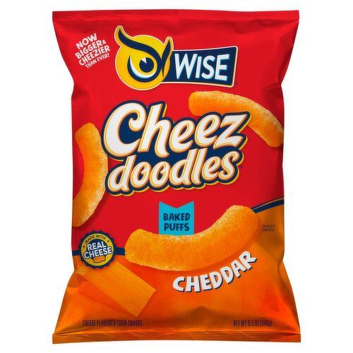 Wise Cheese Doodles Baked Puffs - Cheddar (large) Wise Cheese Doodles Baked Puffs - Cheddar (large)