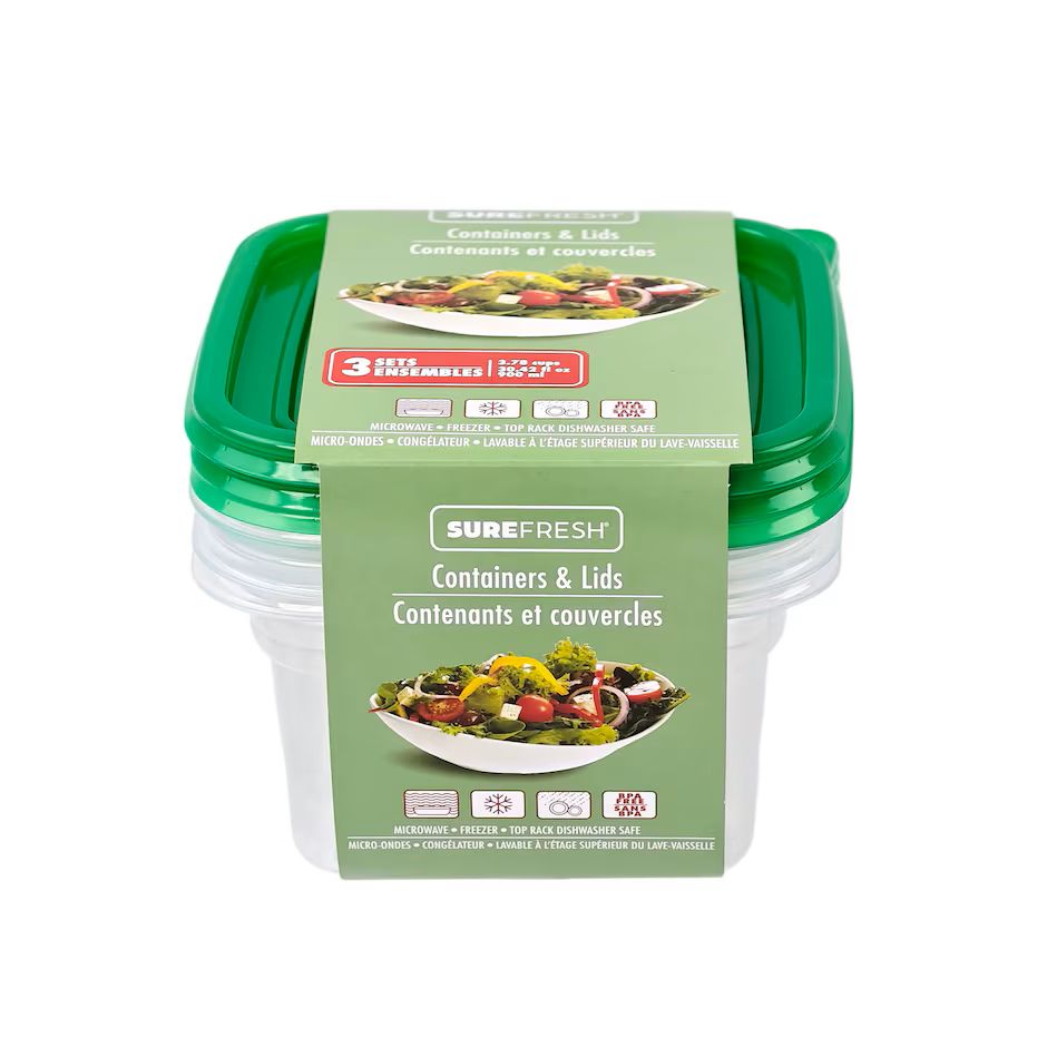 SureFresh Square 3ct 30.42oz SureFresh Square 3ct 30.42oz