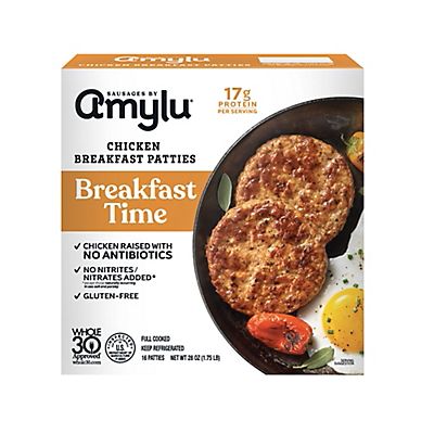 Amylu Breakfast Time Chicken Sausage Patties 16ct Amylu Breakfast Time Chicken Sausage Patties 16ct