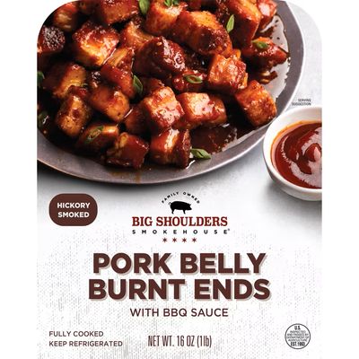 Big Shoulders Smokehouse Pork Belly Burnt Ends with BBQ Sauce Big Shoulders Smokehouse Pork Belly Burnt Ends with BBQ Sauce