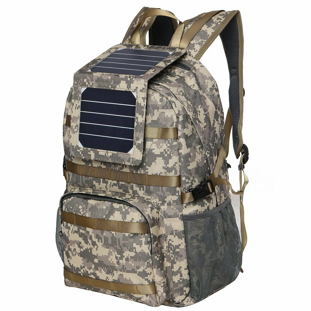 XTPower Hiking Backpack w/ 5 Watt Solar Panel/Camo