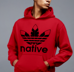 Native Style hoodie - red
