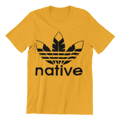 Native basic tee gold w black ink Native basic tee gold w black ink
