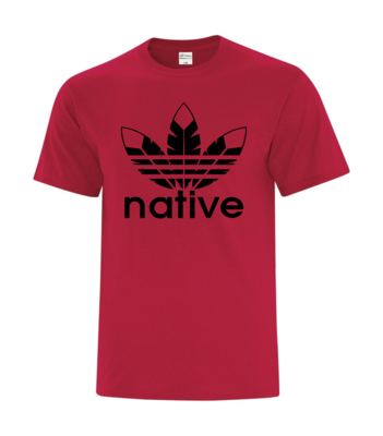 Native basic tee red w black ink Native basic tee red w black ink