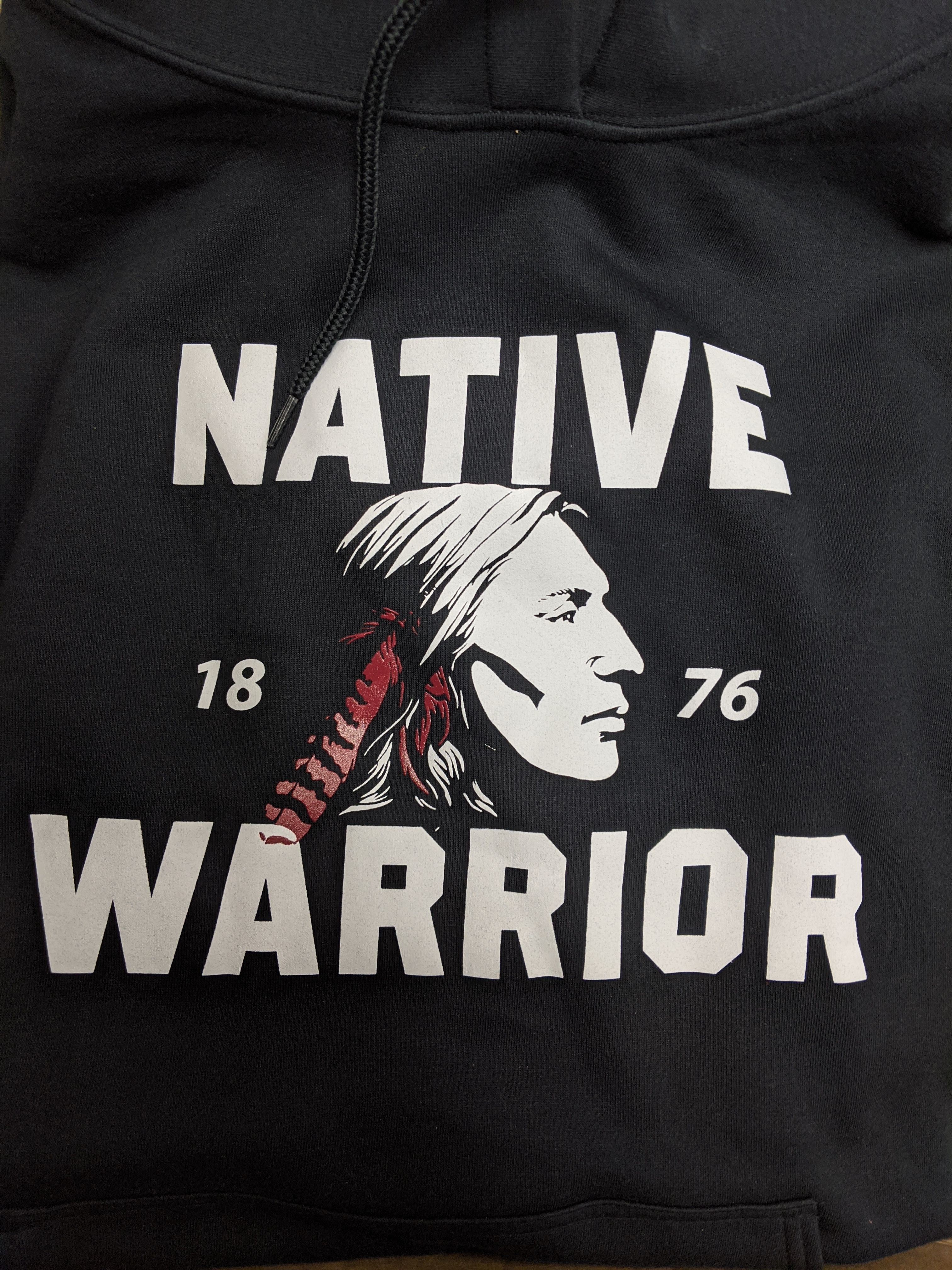 Crazy Horse 1876 Adult Hoodie - black