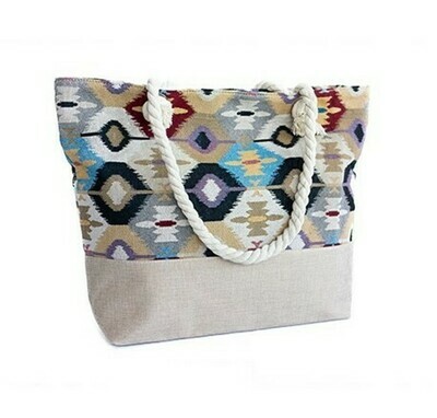 Southwestern Style Summer Bag - light beige Southwestern Style Summer Bag - light beige