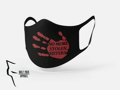 No More Stolen Sisters mask- Standard fit red ink No More Stolen Sisters mask- Standard fit red ink