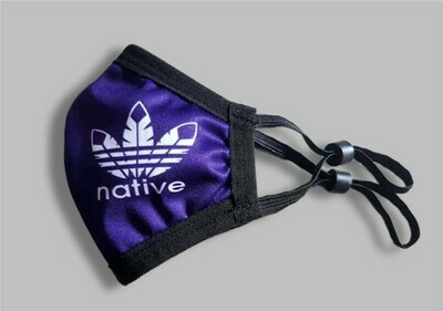 Kids Native Cotton Poly Mask - Navy Blue Kids Native Cotton Poly Mask - Navy Blue