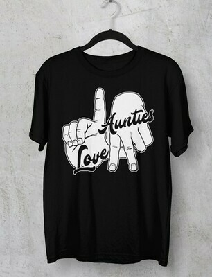 Love Aunties - Basic fit tee black Love Aunties - Basic fit tee black