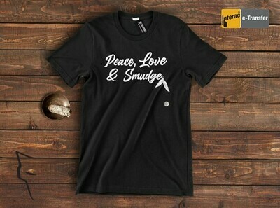 Peace Love Smudge - basic tee black Peace Love Smudge - basic tee black