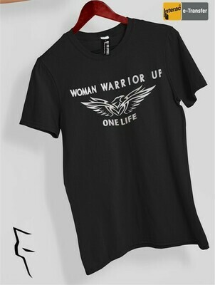 Woman Warrior Up - Basic fit tee black Woman Warrior Up - Basic fit tee black