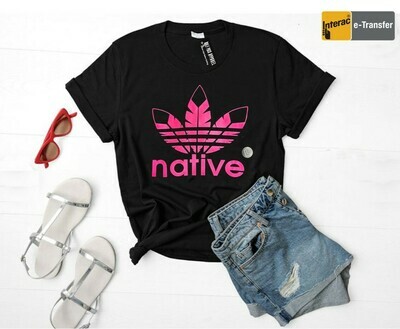Native basic tee black w pink ink Native basic tee black w pink ink