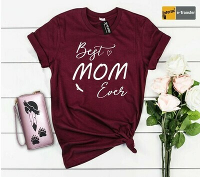 Best Mom Eagle - Basic fit tee maroon