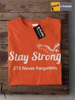 Stay Strong 215+ - basic fit tee orange Stay Strong 215+ - basic fit tee orange