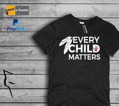 Every Child Matters w MMIW hand - basic tee black Every Child Matters w MMIW hand - basic tee black