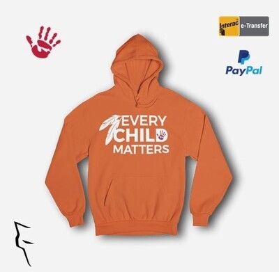 Every Child Matters w MMIW hand - Hoodie orange