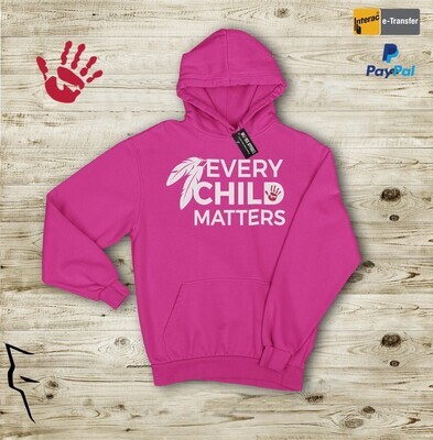 Every Child Matters w MMIW hand - Hoodie pink