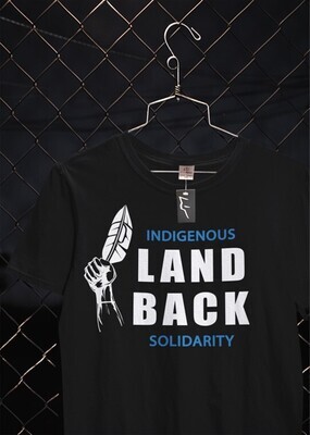 Land Back Indigenous Solidarity - basic tee black