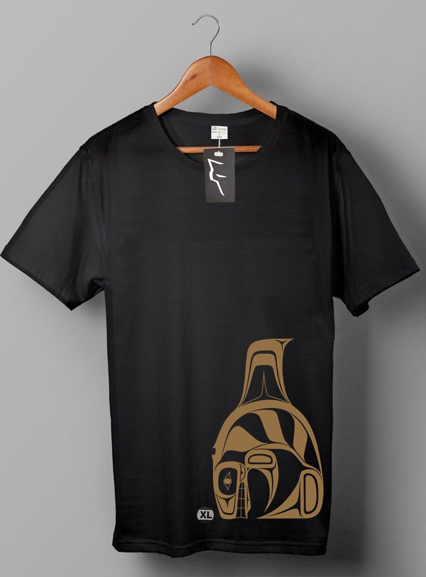 Killerwhale w copper ink - Basic tee