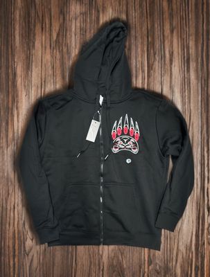 Bear Paw - Adult Zip Hoodie black