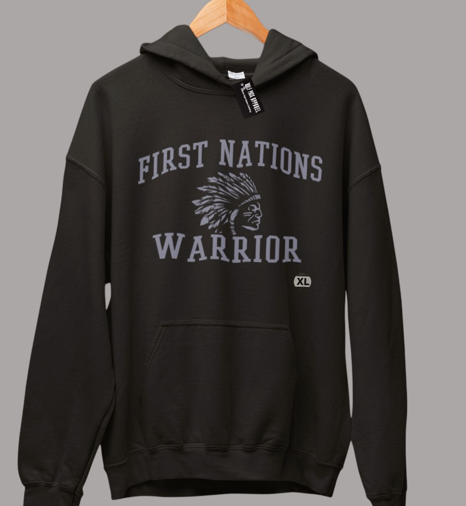 First Nations Warrior Hoodie Black