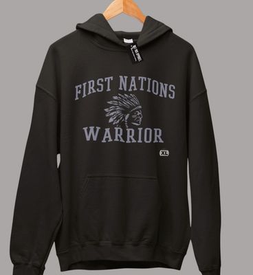 First Nations Warrior Hoodie Black