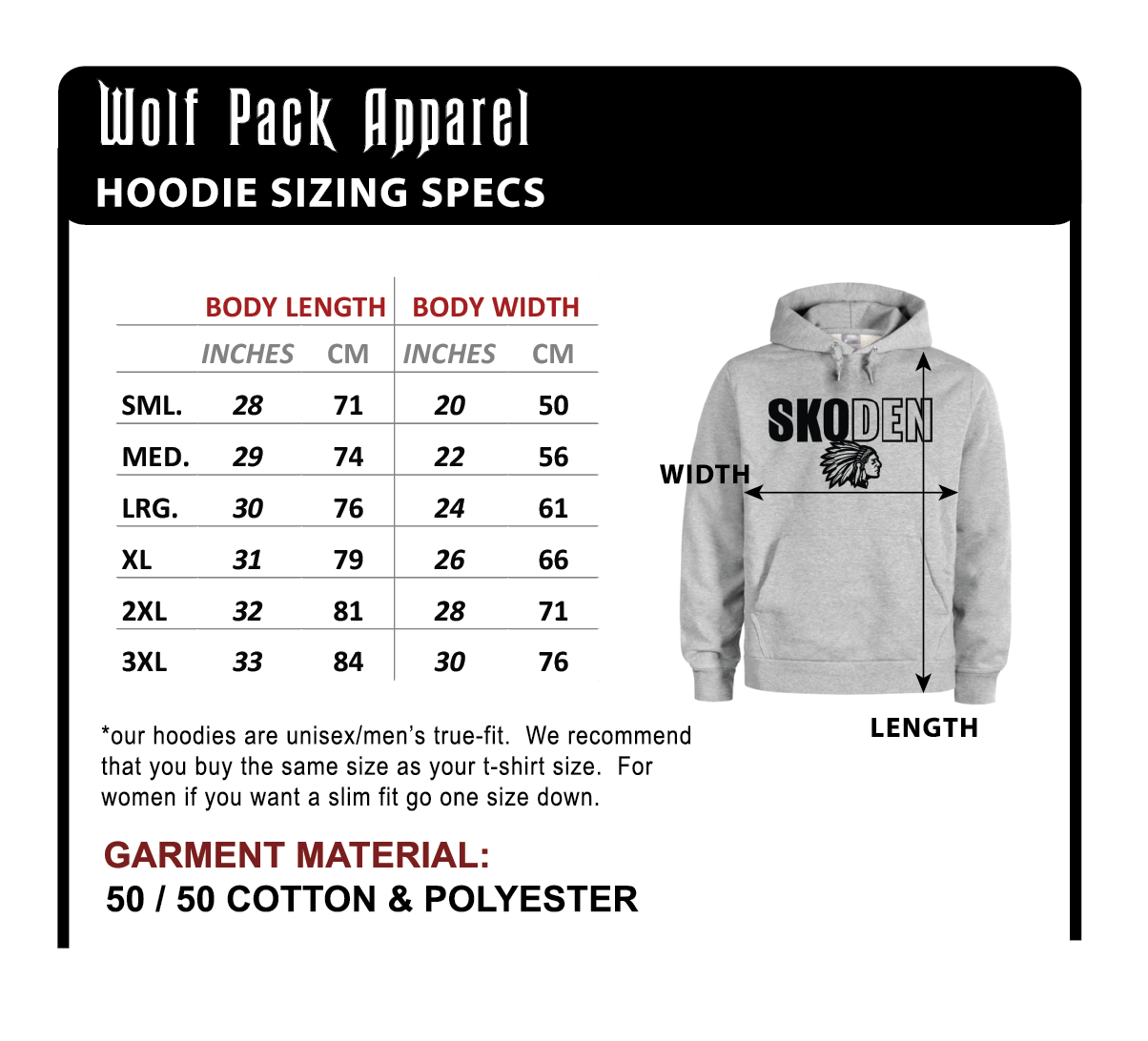 Sittingbull Warrior - Adult Zip Hoodie black
