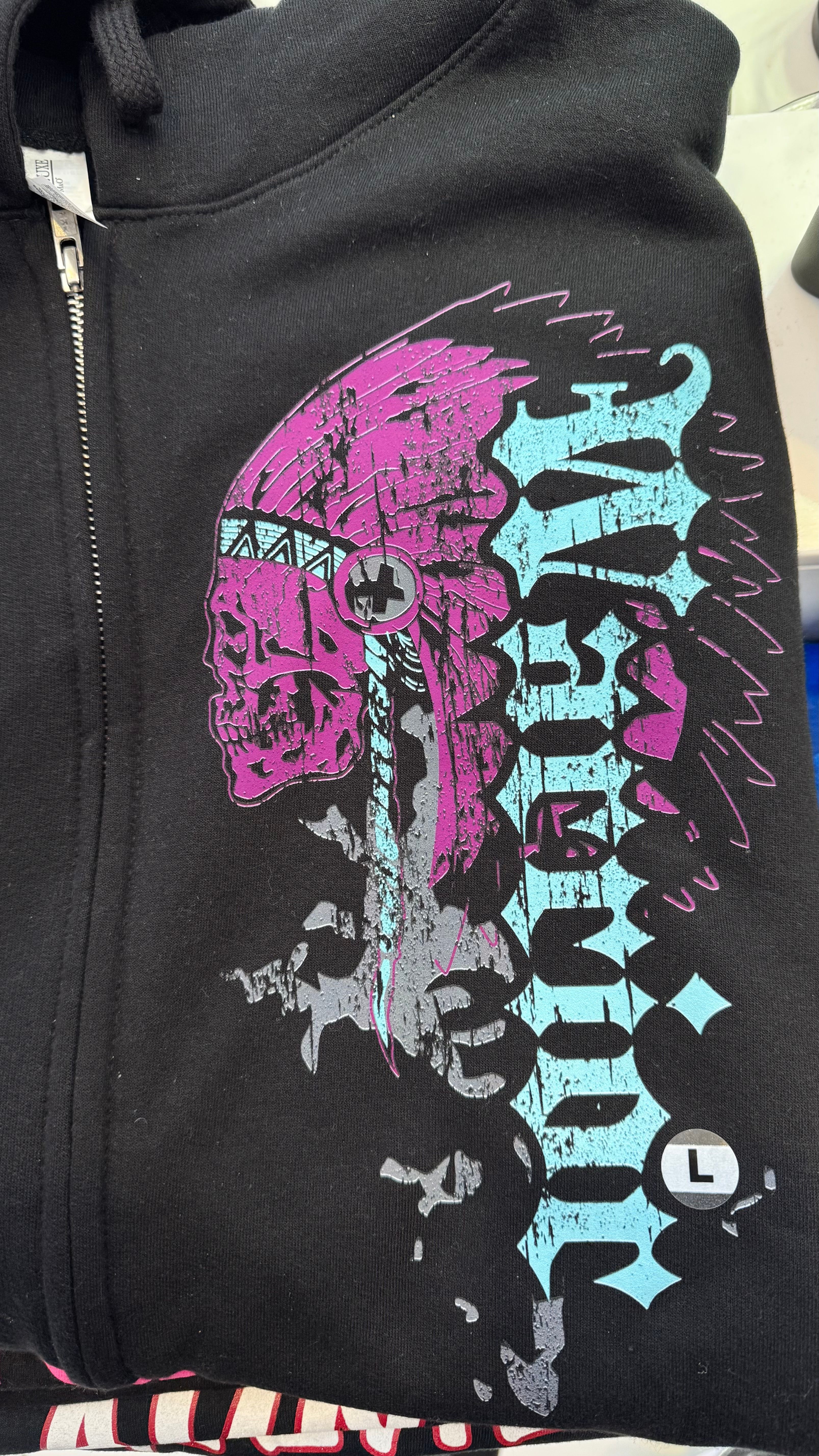 Skull Warrior - Adult Zip Hoodie black
