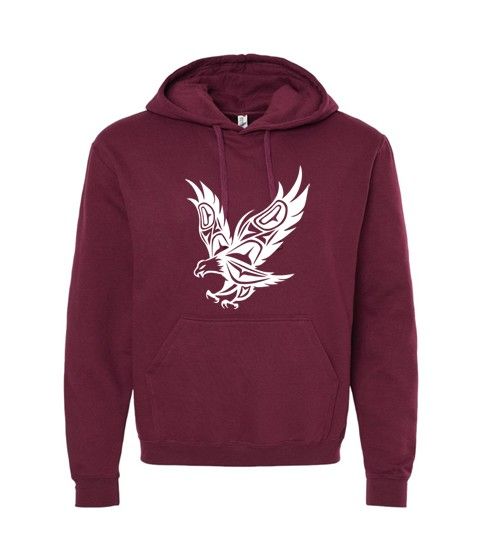 Warrior Spirit Eagle - Maroon hoodie