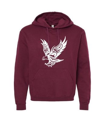 Warrior Spirit Eagle - Maroon hoodie