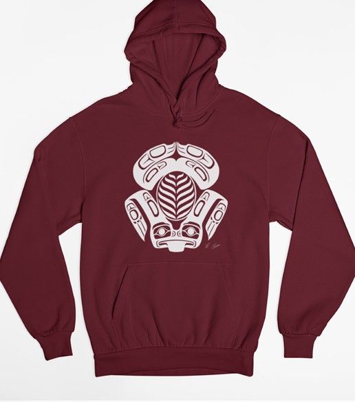 Frog - Maroon hoodie