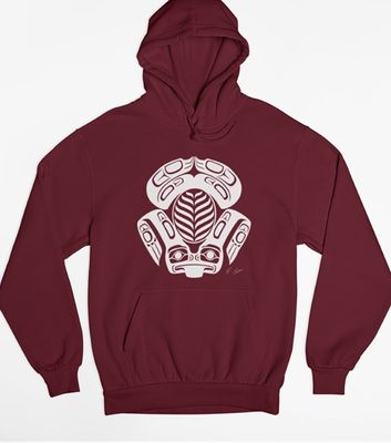 Frog - Maroon hoodie