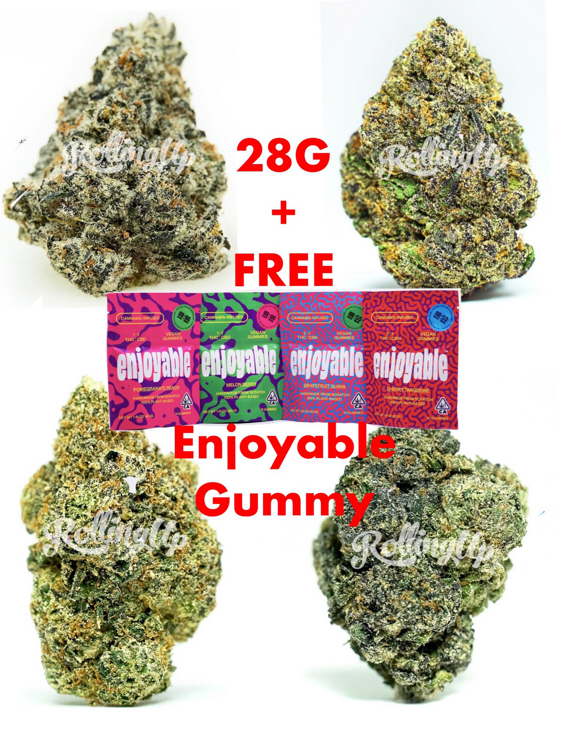 Buy 28G Get A Free 100MG Enjoyable Gummy!