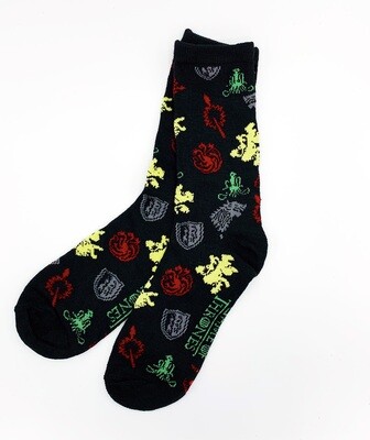 House Sigils Game of Thrones Crew Socks House Sigils Game of Thrones Crew Socks