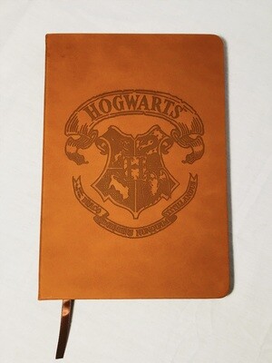 Hogwarts Crest Harry Potter Brown Faux-Leather Blank Pages Notebook Hogwarts Crest Harry Potter Brown Faux-Leather Blank Pages Notebook