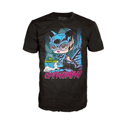 Catwoman Jim Lee DC Super-Villains Collection Funko Pop Tees T-Shirt