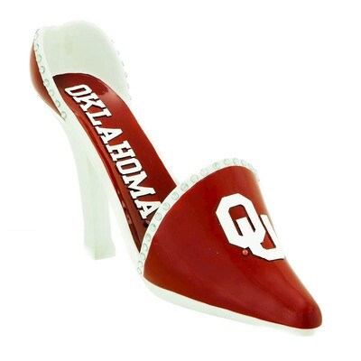 Oklahoma Sooners OU NCAA Decorative High Heel Shoe Wine Bottle Holder