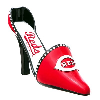 Cincinnati Reds MLB Decorative High Heel Shoe Wine Bottle Holder Cincinnati Reds MLB Decorative High Heel Shoe Wine Bottle Holder