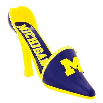 Michigan Wolverines NCAA Decorative High Heel Shoe Wine Bottle Holder Michigan Wolverines NCAA Decorative High Heel Shoe Wine Bottle Holder
