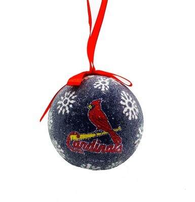 St. Louis Cardinals LED Light-up Ball MLB Christmas Tree Holiday Ornament (Navy)