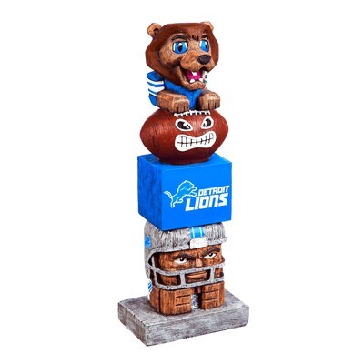 Detroit Lions NFL Garden Statue Mascot Tiki Tiki Totem