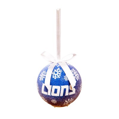 Detroit Lions (Blue) NFL LED Light-up Ball Holiday Christmas Tree Ornament