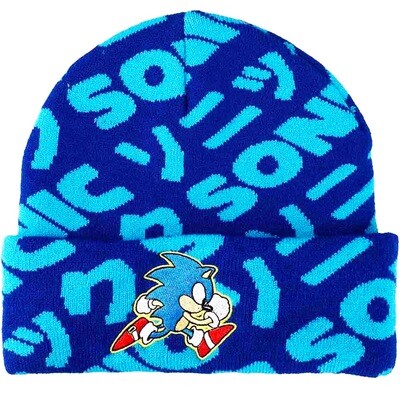 Sonic Logo All Over Print Sonic the Hedgehog 30th Anniversary SEGA Beanie