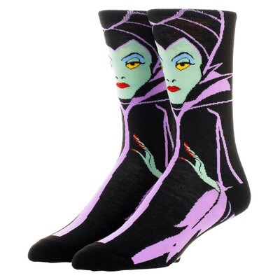 Maleficent Disney 360-Degree Character Crew Socks