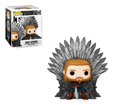Ned Stark on Throne Game of Thrones The Iron Anniversary Funko Pop Deluxe 93