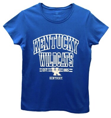 Kentucky Wildcats Outline NCAA UK Blue T-Shirt