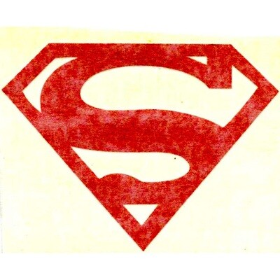 Red Superman Logo DC Comics 5x4 Laser-Cut Decal Sticker