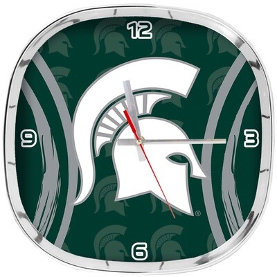 Michigan State Spartans NCAA Logo Shadow Wall Clock