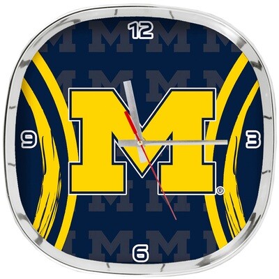 Michigan Wolverines NCAA Logo Shadow Wall Clock