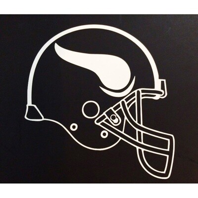 Minnesota Vikings White Helmet NFL 4x4" Laser Cut Decal Sticker Minnesota Vikings White Helmet NFL 4x4" Laser Cut Decal Sticker